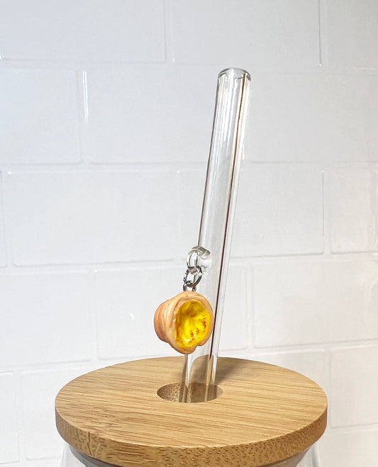 Custard Cup Charmed Glass Straw