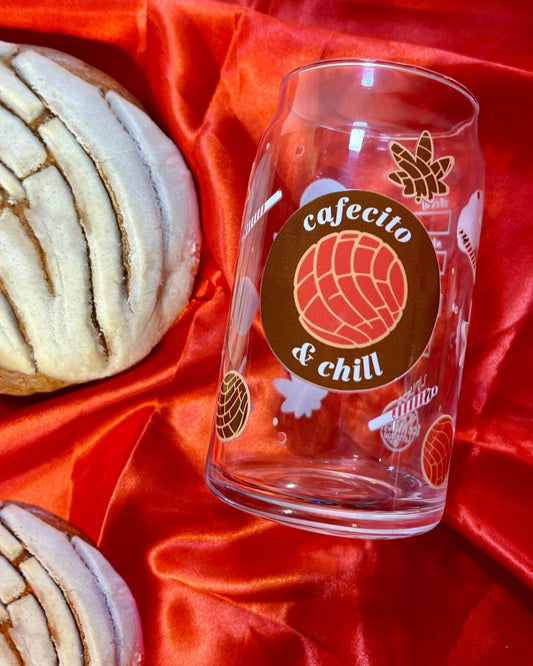 Cafecito & Chill Glass Can Cup