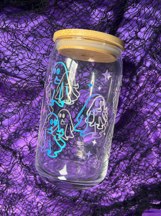 Holographic Attitude Ghost Glass Cup
