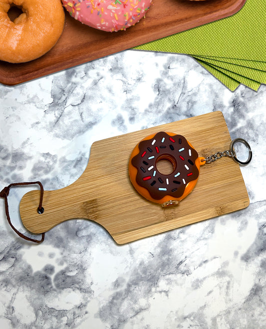 Chocolate Frosted Donut Pipe Keychain